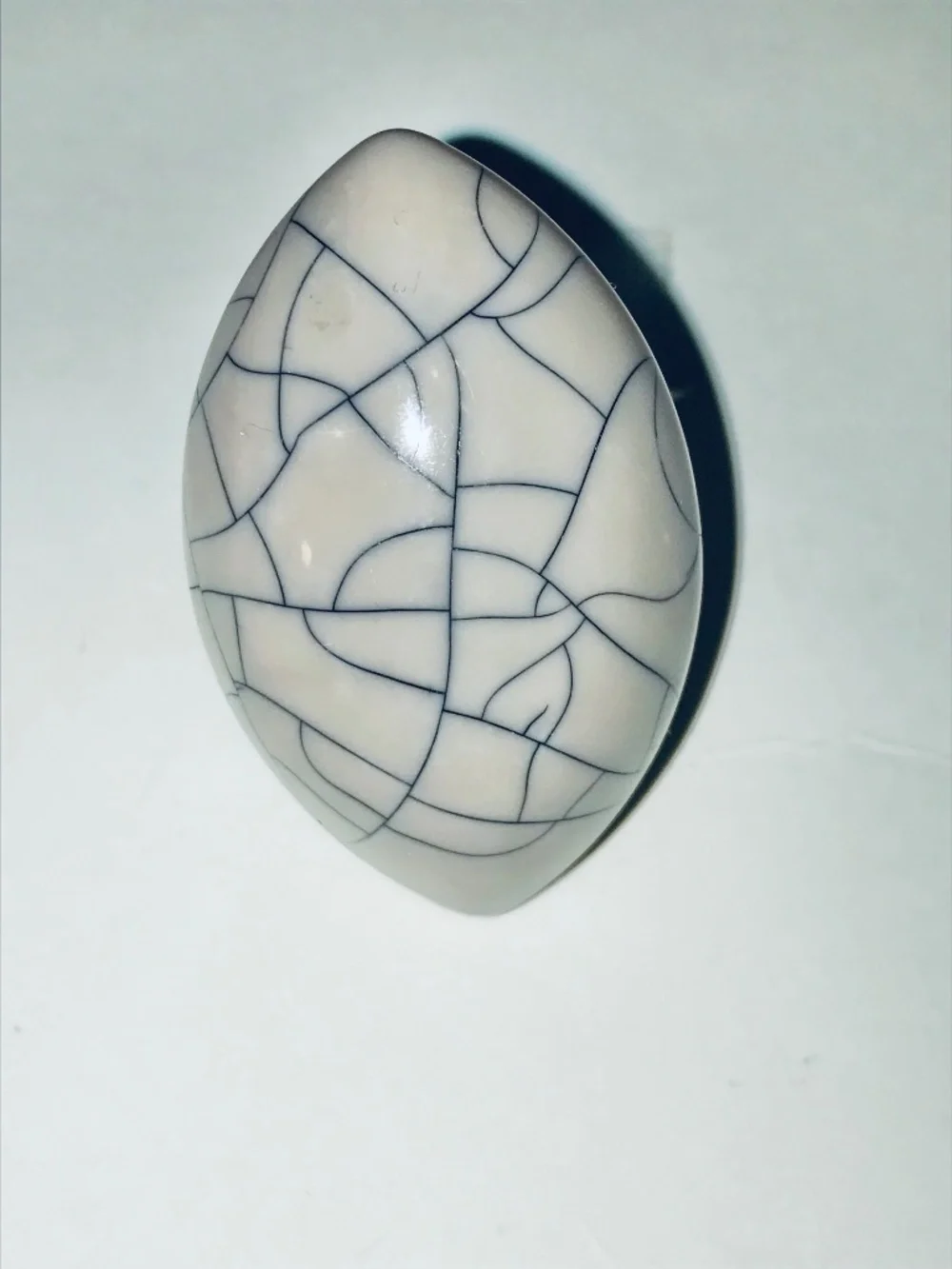 Statement Cocktail Ring Diamond Shaped Grey Blue Cracked Resin Sz 7 Geometric